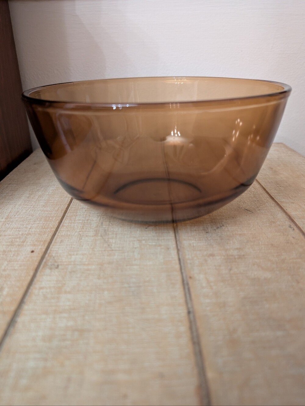 Vintage Anchor Hocking Amber Glass Oven Safe Bowl